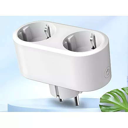 Smart Life Wi-Fi dubultā rozetes — viedā kontaktligzda ar diviem izvadiem un balss vadību...