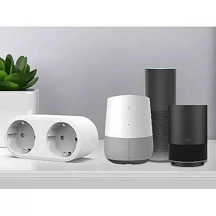 Smart Life Wi-Fi dubultā rozetes — viedā kontaktligzda ar diviem izvadiem un balss vadību...
