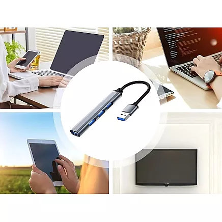 Usb 3.0 5gb/s splitter hub adapter station 4x usb 3.0 ports