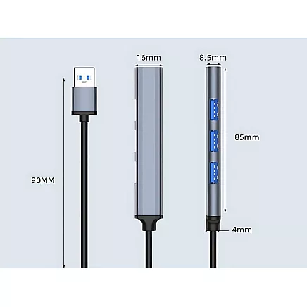 Usb 3.0 5gb/s splitter hub adapter station 4x usb 3.0 ports
