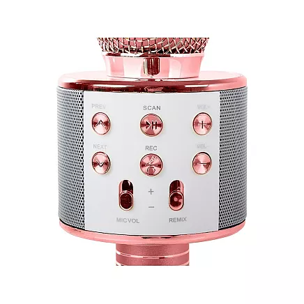 Wireless microphone bluetooth karaoke speaker round with case various modes