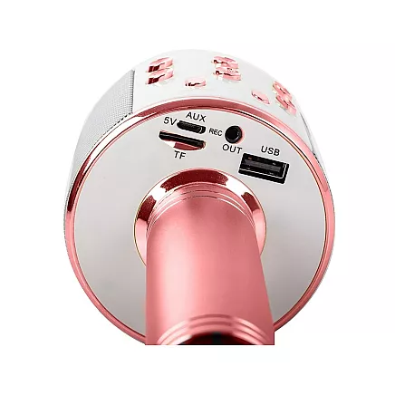 Wireless microphone bluetooth karaoke speaker round with case various modes