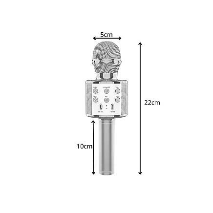 Wireless microphone bluetooth karaoke speaker round with case various modes