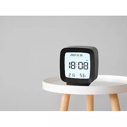 Alarm clock with date and temperature with snooze function lcd moisture in the air