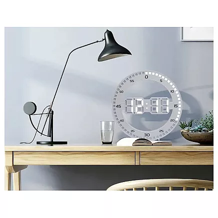 Alarm clock led electronic thermometer with alarm backlit thermometer