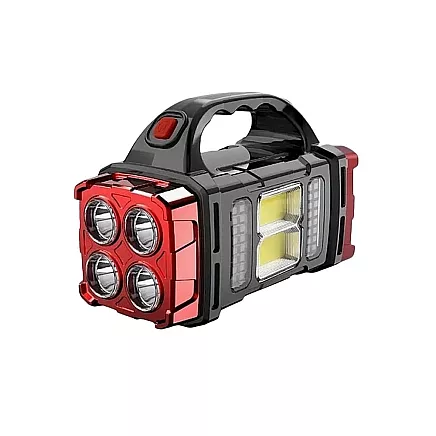 Solar torch portable rechargeable led cob powerbank floodlight