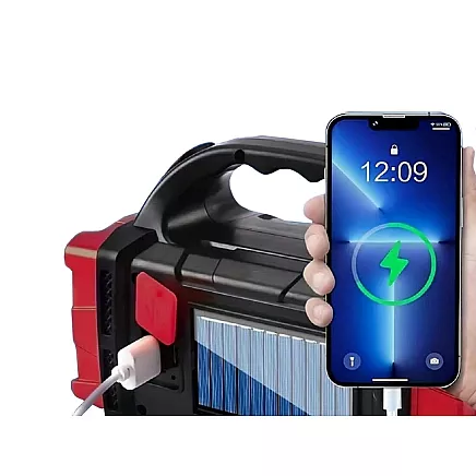 Solar torch portable rechargeable led cob powerbank floodlight