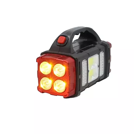 Solar torch portable rechargeable led cob powerbank floodlight