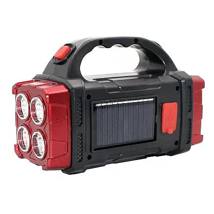 Solar torch portable rechargeable led cob powerbank floodlight