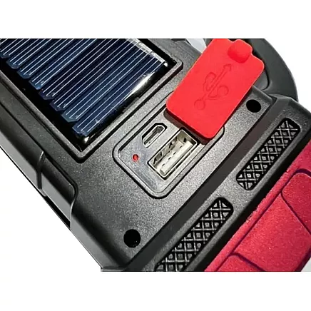 Solar torch portable rechargeable led cob powerbank floodlight