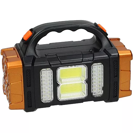 Solar torch portable rechargeable led cob powerbank floodlight