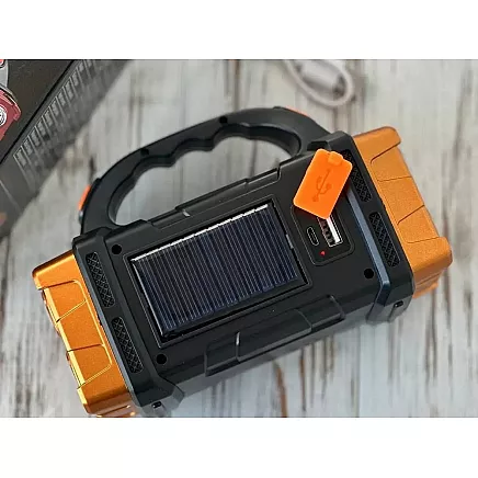 Solar torch portable rechargeable led cob powerbank floodlight