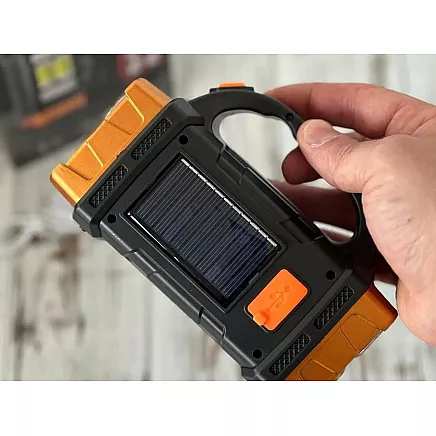 Solar torch portable rechargeable led cob powerbank floodlight
