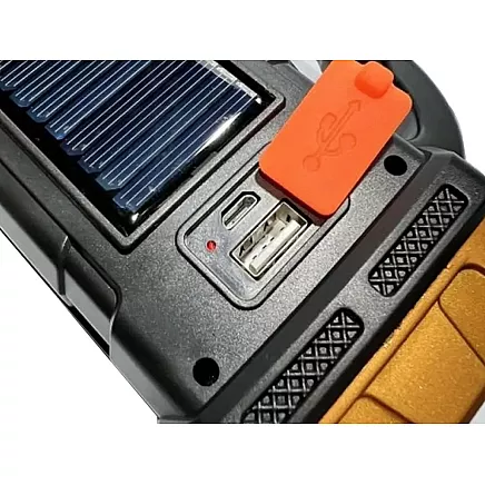 Solar torch portable rechargeable led cob powerbank floodlight