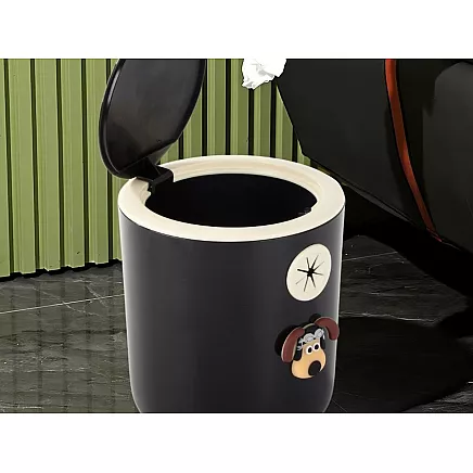 Mini waste basket dog for childrens room 2l click small handy
