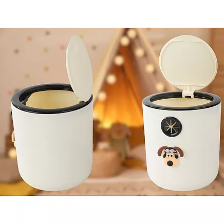 Mini waste basket dog for childrens room 2l click small handy