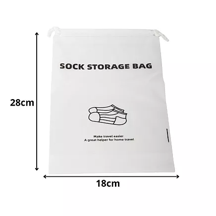 Ceļojumu zeķu soma – ūdensizturīgs organizators, puscaurspīdīgs