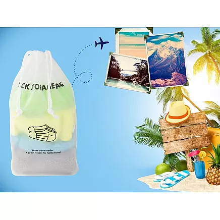 Ceļojumu zeķu soma – ūdensizturīgs organizators, puscaurspīdīgs