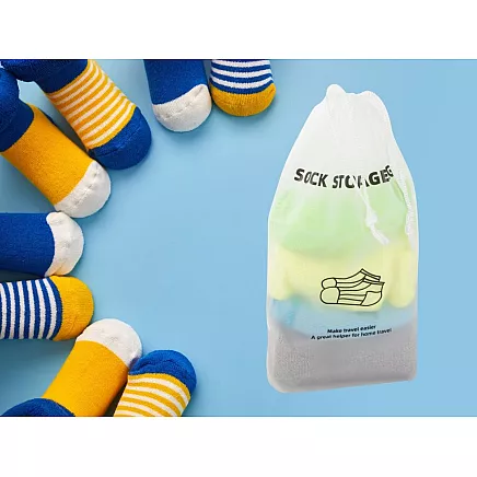 Ceļojumu zeķu soma – ūdensizturīgs organizators, puscaurspīdīgs
