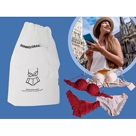 Ūdensizturīga ceļojumu apakšveļas soma – organizators, caurspīdīga