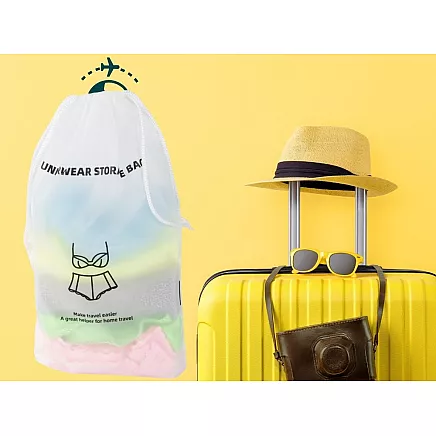 Ūdensizturīga ceļojumu apakšveļas soma – organizators, caurspīdīga