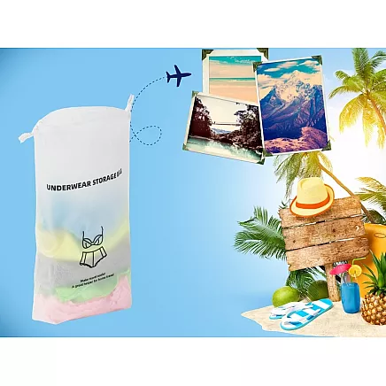 Ūdensizturīga ceļojumu apakšveļas soma – organizators, caurspīdīga