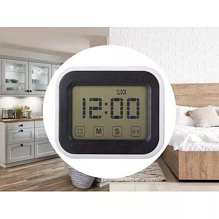 Electronic clock digital alarm clock lcd alarm display standing alarm