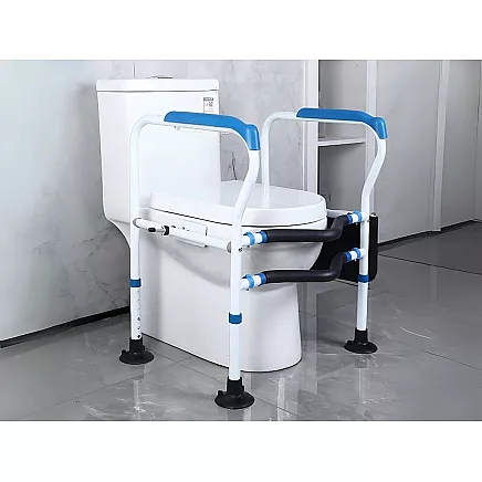 Toilet handle adjustable handrail stable for seniors