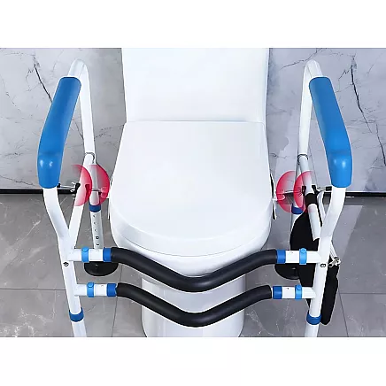 Toilet handle adjustable handrail stable for seniors