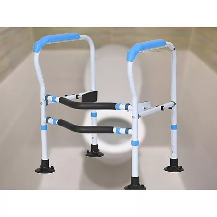 Toilet handle adjustable handrail stable for seniors