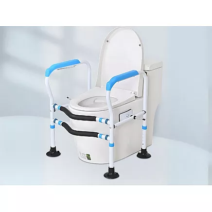 Toilet handle adjustable handrail stable for seniors