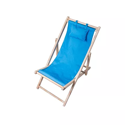 Wooden deckchair beach chairs folding garden cushion beach chair
