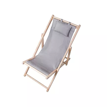 Wooden deckchair beach chairs folding garden cushion beach chair
