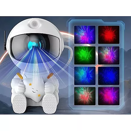 Astronauta zvaigžņu projektors ar tālvadības pulti