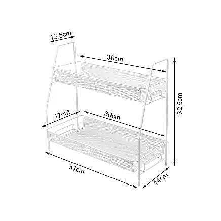 Kitchen shelf kitchen organiser standing two-tier loft spice rack