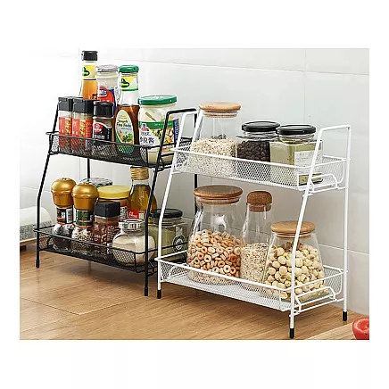 Kitchen shelf kitchen organiser standing two-tier loft spice rack