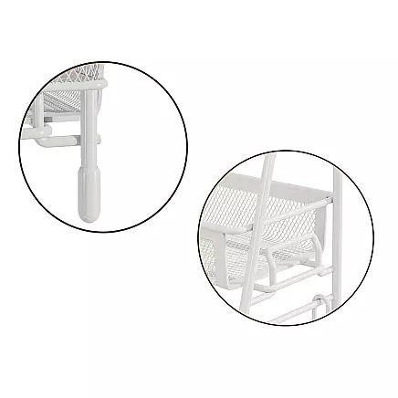 Kitchen shelf loft kitchen organiser two-storey stand with basket