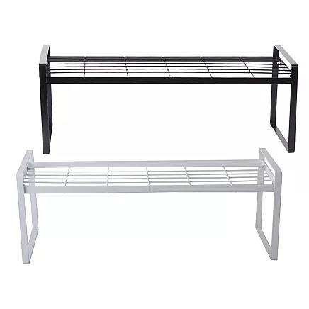 Metal shelf single tier kitchen organiser stand black for the kitchen