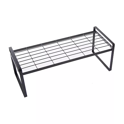 Metal shelf single tier kitchen organiser stand black for the kitchen