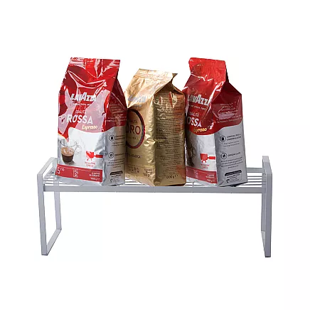 Metal shelf single tier kitchen organiser stand black for the kitchen