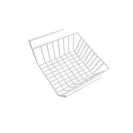 Hanging basket under shelf metal basket organiser kitchen basket white