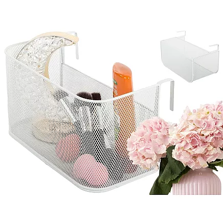 Basket metal rail-mounted organiser hanging basket kitchen shelf