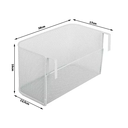 Basket metal rail-mounted organiser hanging basket kitchen shelf