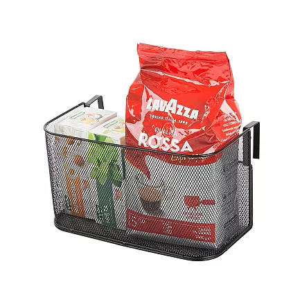 Basket metal door-hung organiser kitchen hanging shelf