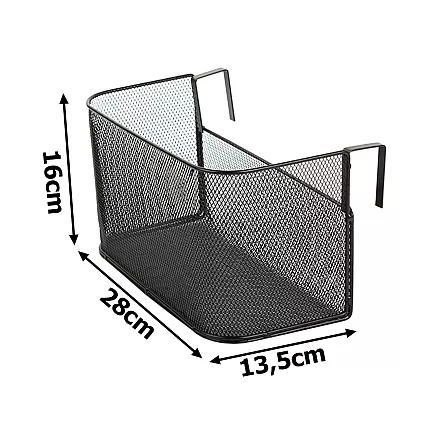 Basket metal door-hung organiser kitchen hanging shelf