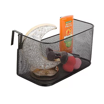 Basket metal door-hung organiser kitchen hanging shelf