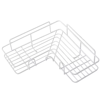 Loft corner bathroom shower shelf hanging hook white