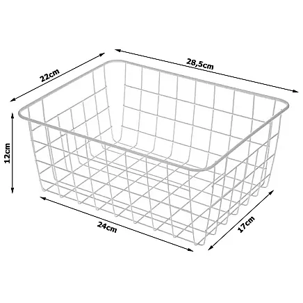 Loft metal wire basket loft metal organiser for kitchen for fruit white large