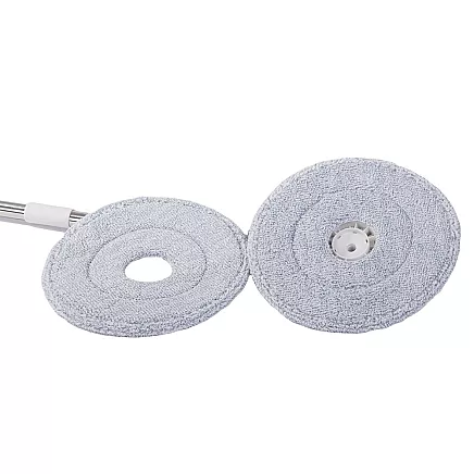 Rotary mop 360 spin bucket set 2x microfibre pads