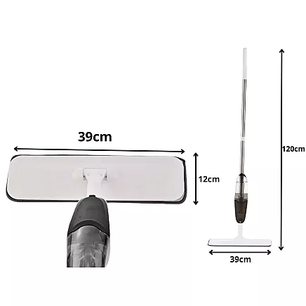 Flat mop with length sprayer 120cm 350ml +3 packs of microfibres